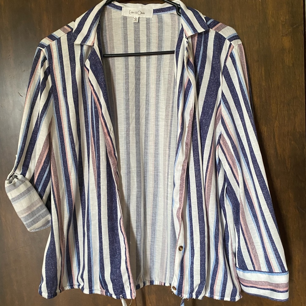 Button Up and Tie Top
